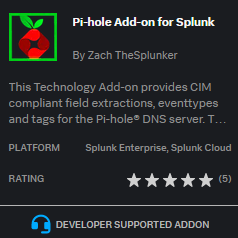 Pi-hole Add-on for Splunk